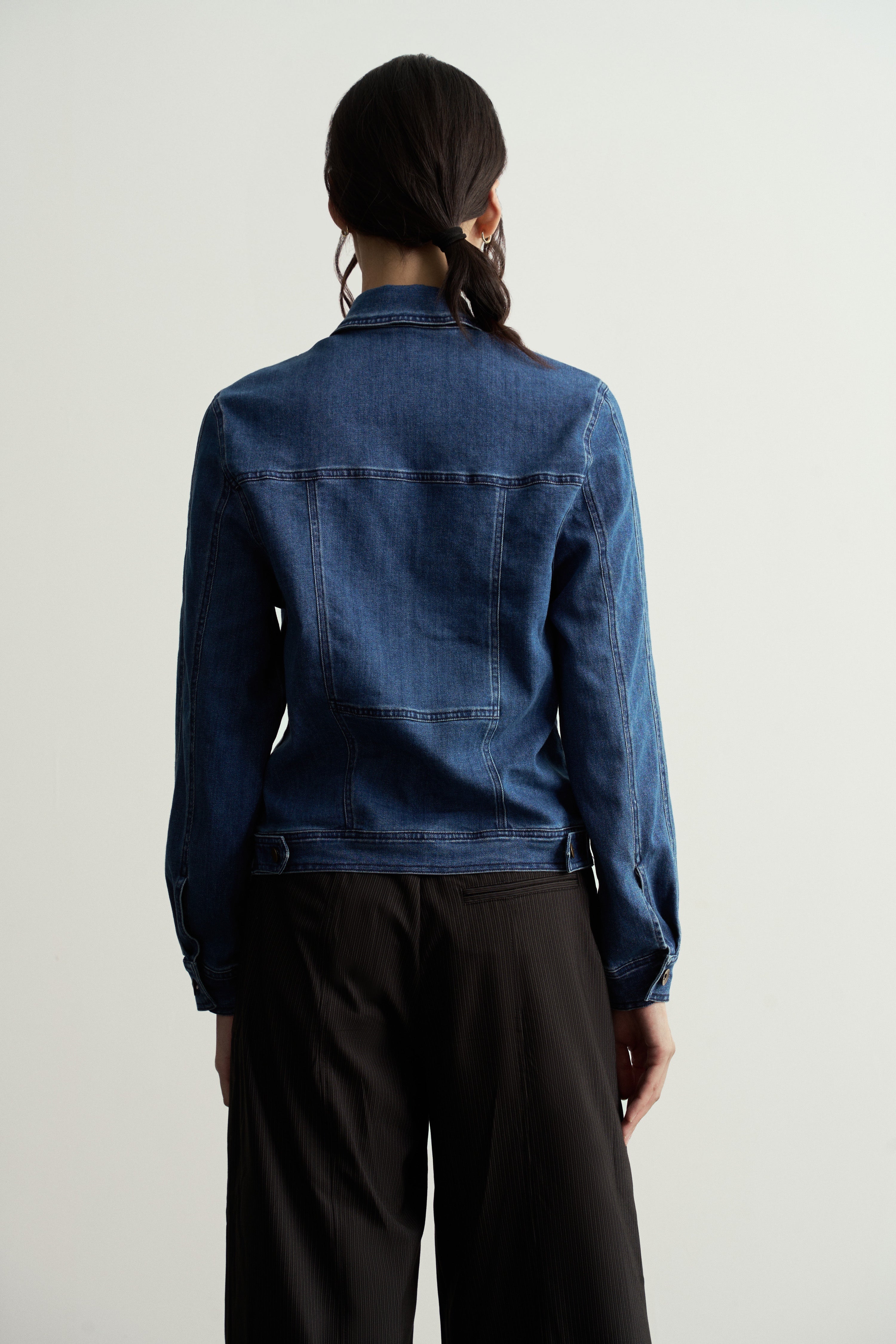 Vintage Washed Blue Denim Jacket/復古牛仔水洗藍牛仔外套